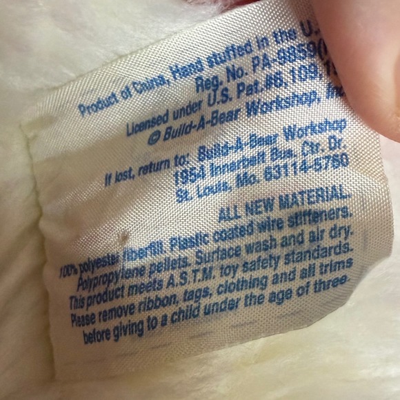 Retired Vintage Build A Bear Workshop Plush Puppy Dog White Brown Spotted - Picture 8 of 8